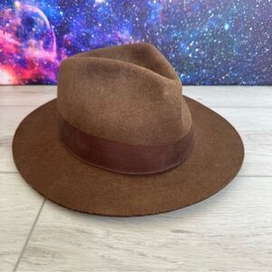 Authentic Indiana Jones Fedora Men's Large 100% Wool Vintage Decor Prop